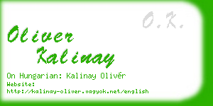 oliver kalinay business card